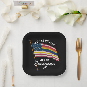 LGBT Pride Parade Wij Mensen Betekent Iedereen Papieren Bordje