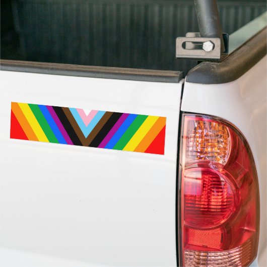 LGBT PRIDE (Progress Pride) Bumpersticker (Op Truck)