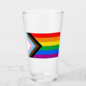 LGBT PRIDE (Progress Pride) Glas (Voorkant)