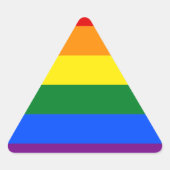 LGBT Pride Rainbow Driehoek Sticker (Voorkant)
