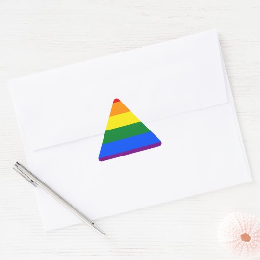 LGBT Pride Rainbow Driehoek Sticker (Envelop)
