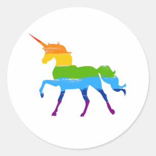 LGBT Pride Rainbow Eenhoorn Sticker