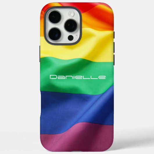 LGBT Pride Rainbow Flag Persoonlijke naam Case-Mate iPhone Case (Achterkant)