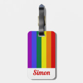 Lgbt Pride Rainbow Gepersonaliseerd Bagagelabel (Achterkant verticaal)