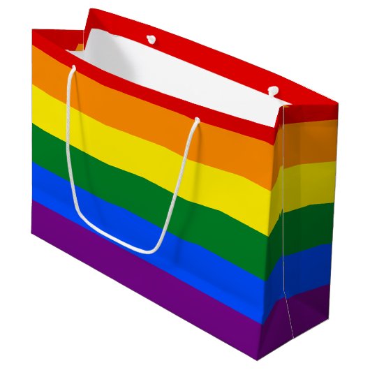 LGBT Pride Rainbow Groot Cadeauzakje (Voorkant Gekanteld)