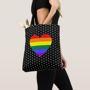 LGBT Pride Rainbow Heart Draagtas