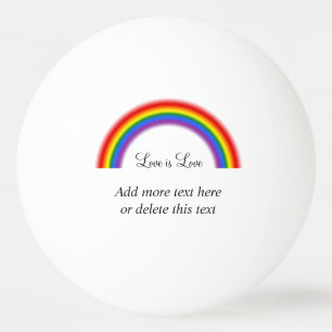 LGBT Pride Rainbow met aangepaste tekst Liefde is  Pingpongballen
