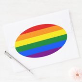 LGBT Pride Rainbow Ovale Sticker (Envelop)