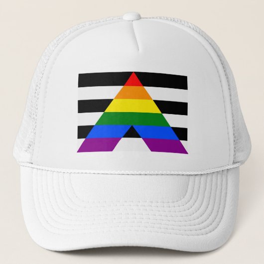 LGBT Pride Rainbow Proud Ally Trucker Pet (Voorkant)