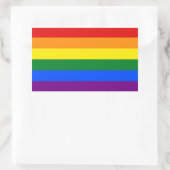 LGBT Pride Rainbow Rechthoekige Sticker (Tas)