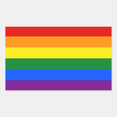 LGBT Pride Rainbow Rechthoekige Sticker (Voorkant)