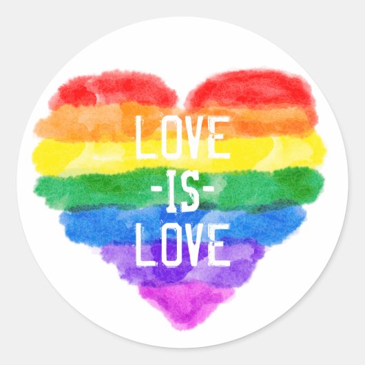 LGBT Pride Rainbow Ronde Sticker (Voorkant)