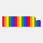LGBT Pride Rainbow Stripe Patroon Bumpersticker (Voorkant)