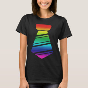 LGBT Pride Rainbow Stropdas Lesbian Gay Human Righ T-shirt