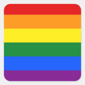 LGBT Pride Rainbow Vierkante Sticker (Voorkant)