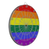 LGBT Pride Rainbow-vlag Dartbord (Voorkant Links)