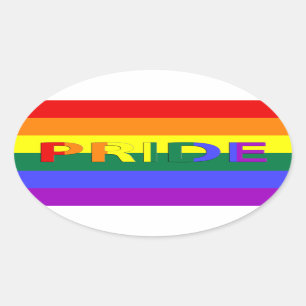 LGBT Pride Rainbow-vlag Ovale Sticker