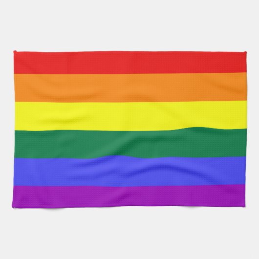 LGBT Pride Rainbow-vlag Theedoek (Horizontaal)