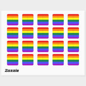LGBT Pride Rainbow-vlag Vierkante Sticker (Vel)