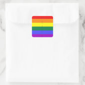 LGBT Pride Rainbow-vlag Vierkante Sticker (Tas)