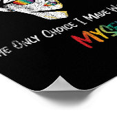 LGBT Pride regenboog ben ik zelf Retro  Poster (Hoek)