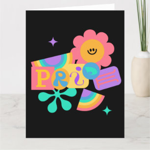 LGBT+pride. Regenboogliefde. Zonnebloemliefde. Har Bedankkaart