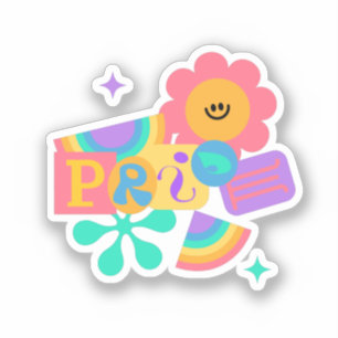 LGBT+pride. Regenboogliefde. Zonnebloemliefde. Sticker