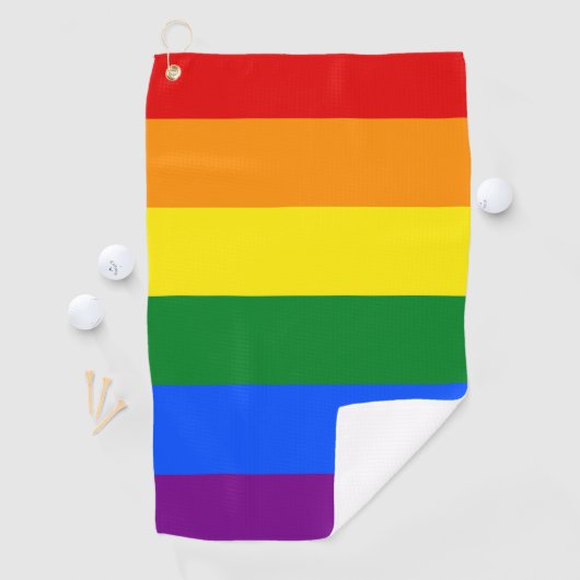 LGBT Pride regenboogstrips Golfhanddoek (Insitu)