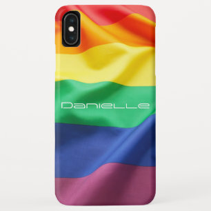 LGBT Pride Regenboogvlag Gepersonaliseerde Naam iPhone XS Max Hoesje