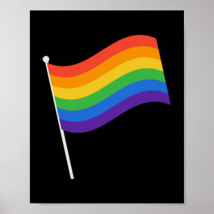 LGBT+pride. Regenboogvlag Poster