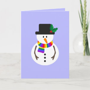 LGBT+ Pride Snowman-kerstKaart Kaart