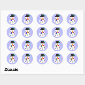 LGBT+ Pride Snowman-Stickers Ronde Sticker (Vel)
