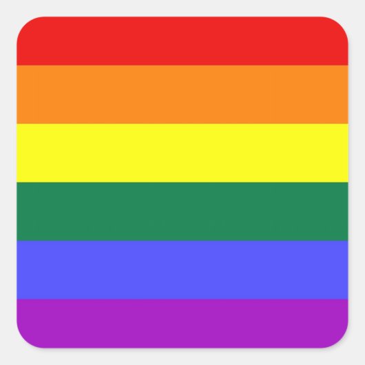 LGBT Pride Stickers (Square) (Voorkant)