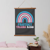 LGBT Pride Support beschermt trans-Kinder Hangend Wandkleed (Slaapkamer)