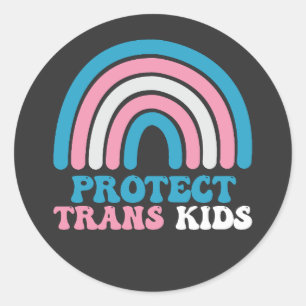 LGBT Pride Support beschermt trans-Kinder Ronde Sticker