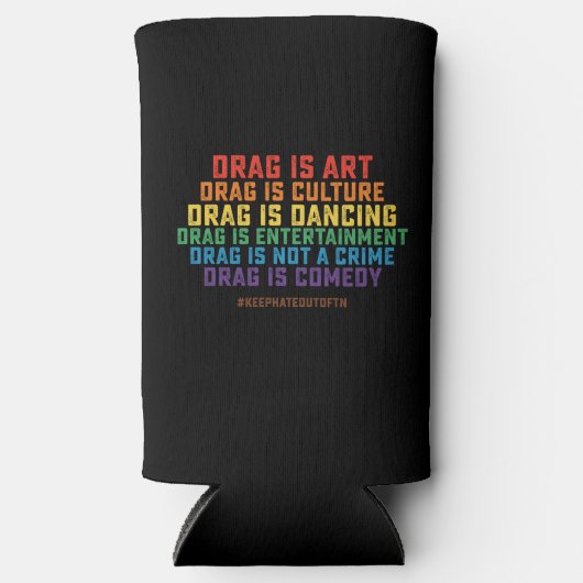 LGBT Pride Support Drag is geen misdaad (Voorkant)