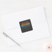 LGBT Pride Support Drag is geen misdaad Vierkante Sticker (Envelop)