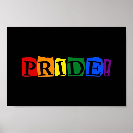 LGBT pride-tekstteken Poster (Voorkant)