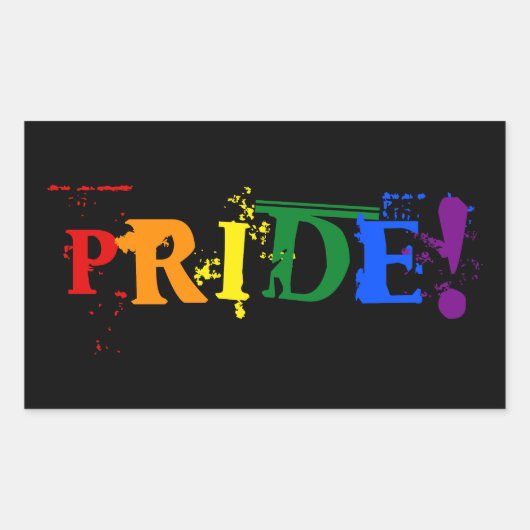 LGBT pride-tekstteken Rechthoekige Sticker (Voorkant)