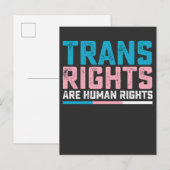 LGBT Pride Trans Rights zijn mensenrechten Uitnodiging Briefkaart (Voorkant / Achterkant)