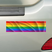 LGBT PRIDE VLAG BAR WAVY BUMPERSTICKER (Op auto)
