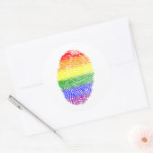 LGBT Pride vlag Ronde Sticker (Envelop)