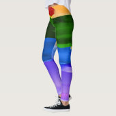 LGBT Pride Waterverf Brush Strokes Rainbow Leggings (Links)