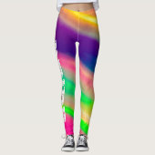 LGBT Pride Waterverf Rainbow Leggings (Voorkant)