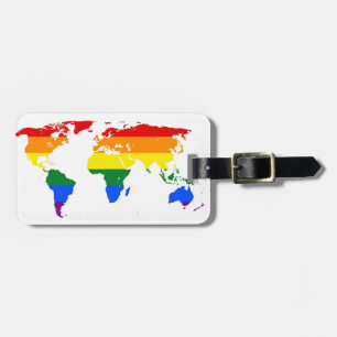 LGBT Pride Wereldkaart Bagagelabel