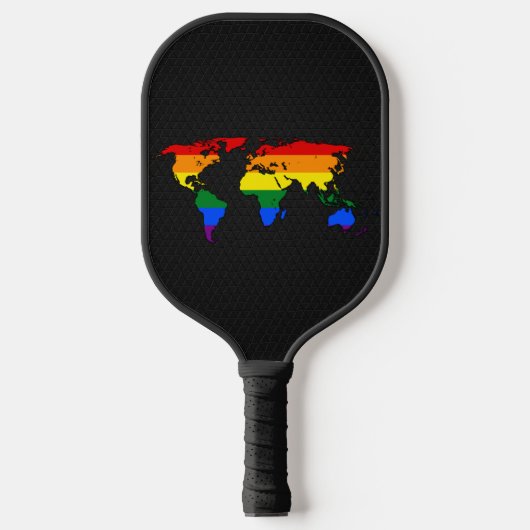 LGBT-pride wereldkaart Pickleball Paddle (Voorkant)