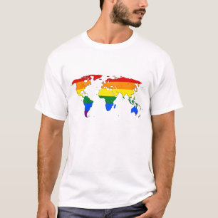 LGBT-pride wereldkaart T-Shirt