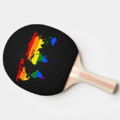 LGBT-pride wereldkaart Tafeltennisbatje (Zijkant)