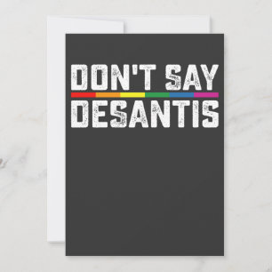 LGBT Pride Zeg niet tegen Desantis Lesbian Kaart