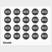 LGBT Pride Zeg niet tegen Desantis Lesbian Ronde Sticker (Vel)